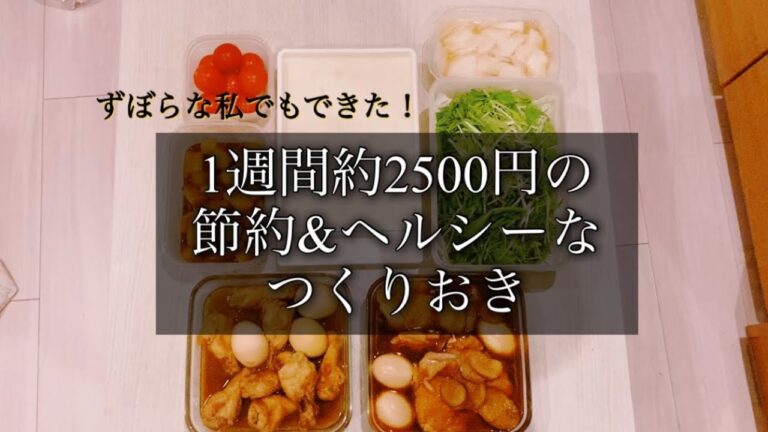 ずぼらさんでも大丈夫！1週間約2500円のつくりおき | ADHDにょろむしのずぼら丁寧な暮らしvlog
