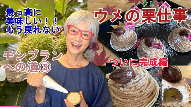 【モンブランの作り方】モンブランへの道③最っ高に美味しいできたて和栗のモンブランが食べられる！
