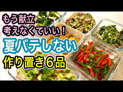 【管理栄養士が考案】夏バテ対策の食材を集めて一気に健康副菜を６品作ります！効果的な食べ方のポイントを解説