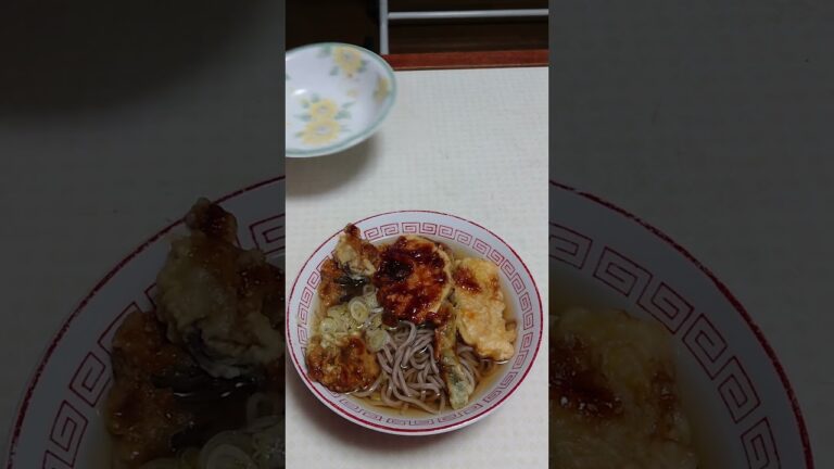 田舎そばに、天ぷらのせてみた。