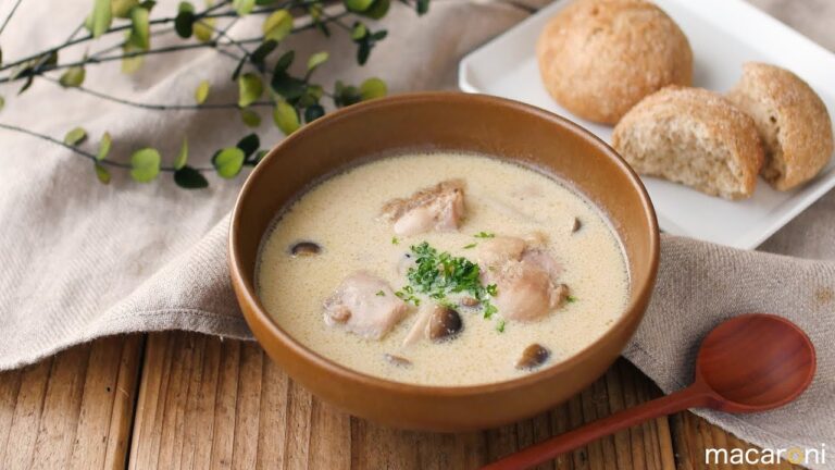 【365日のパンとスープ】ひよこ豆と鶏肉の酒粕豆乳スープ