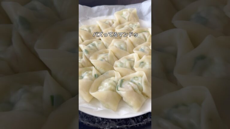 【話題の韓国風】えびニラマンドゥが驚きのジューシーさだった…！