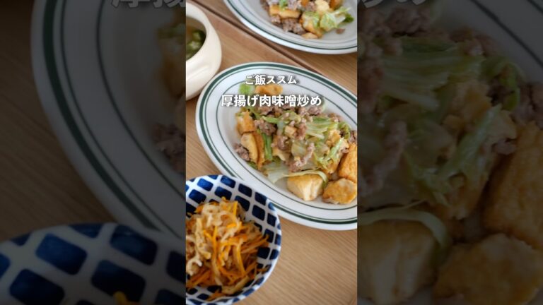 包丁まな板不要！ちぎって炒めるだけ| 厚揚げ肉味噌