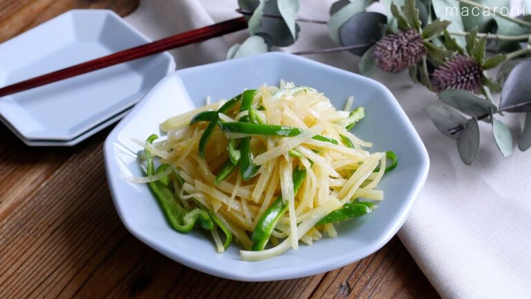 【じゃがいもとピーマンのごま和え】シャキッと食感！お弁当のおかずにもぴったり♪