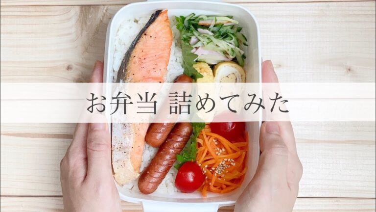 【お弁当vlog】#2 彩り◎焼き鮭弁当 /詰めてみた【頑張らないお弁当】