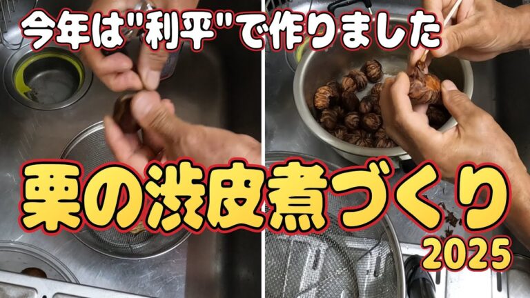 栗の渋皮煮作り2025 #料理 #栗 #渋皮煮 #利平