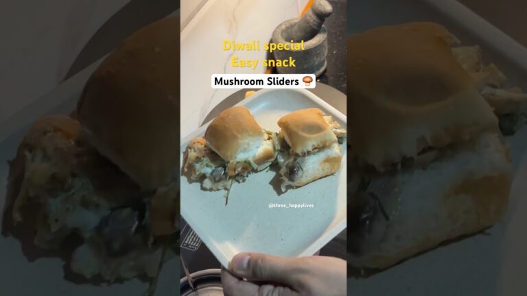 Mushroom Sliders Recipe | Easy Veg Snack | Cheesy & Delicious 🍄✨ #diwali #diwalispecial #easyrecipe