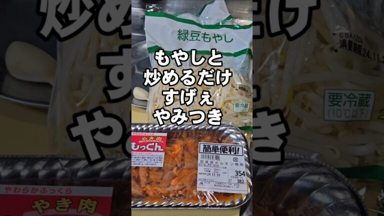味漬けホルモンともやしがあったら炒めるだけ！簡単やみつきおつまみレシピ