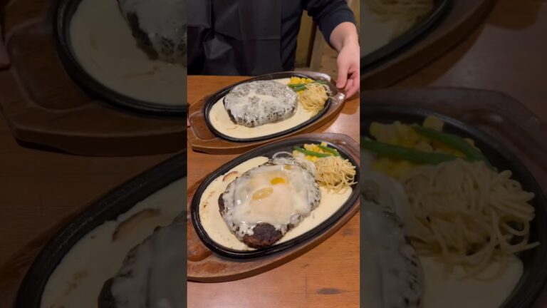 【東京グルメ】チーズ溢れる白い"鬼チーズハンバーグ#japanesefood #food #foodie #tokyo #tokyofood #shorts