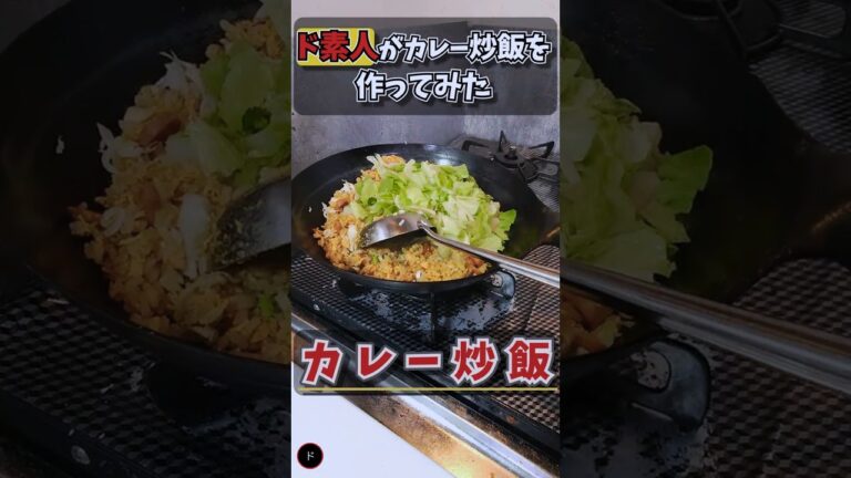 ド素人がカレー炒飯を作ってみた｜料理初心者の挑戦 No.7 #Shorts #料理 #飯テロ