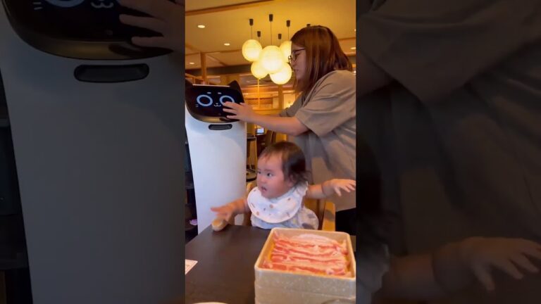 人生初のロボットに遭遇した結果…/Baby's first encounter with a robot #Shorts #赤ちゃん