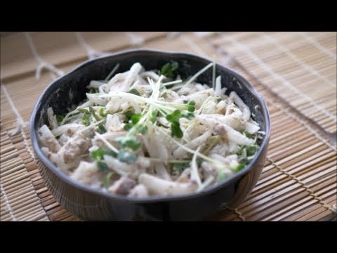 【おつまみレシピ】サバマヨ大根サラダの作り方 サバ缶を使って簡単料理【MOGMOG STROLL】