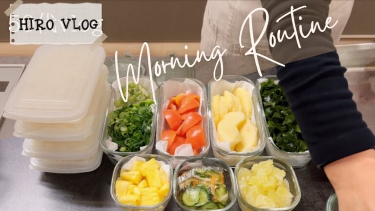 【Vlog】50代60代/休日のモーニングルーティーン/作りおき/ル・クルーゼで炊飯