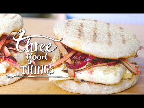 ピンクと白のベジサンド【ビーツ×ごぼう×豆腐】- Three Good Things -