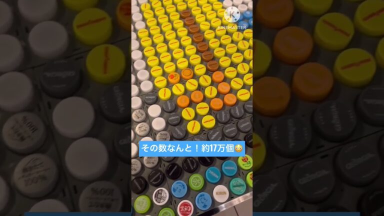 【ギネス認定】ペットボトルキャップでモザイクアート🎨#ジャズドリームナガシマ#art #recycling #リサイクル #guinnessworldrecords