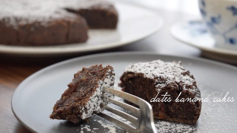 【オートミール・デーツ】チョコレートバナナケーキ｜banana cakes 【小麦粉・卵・乳製品不使用】