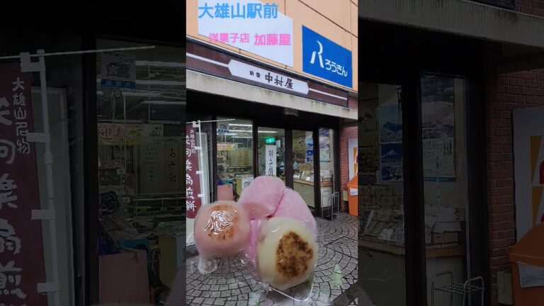 大雄山駅前  加藤屋 すあま、金太郎まんじゅう、天狗煎餅、天狗最中 おすすめです。