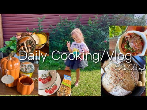 【カナダ暮らしと家庭料理🇨🇦】黒胡麻カンパーニュ/トマトサラダ🍅/秋の雑貨haul🍂🎃/栗原はるみさんカレー🍛