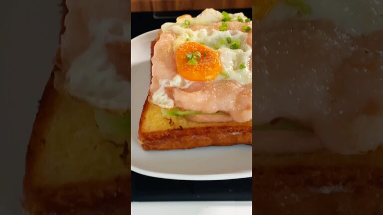 蝦滑煎蛋開放三明治｜Shrimp and Omelette Sandwich ｜エビとオムレツのサンドイッチ #cooking  #家庭菜 #親子食譜 #easyrecipe #delicious