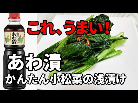 これ買ってください！あわ漬で小松菜の浅漬けを作る！簡単・うまい・最高！