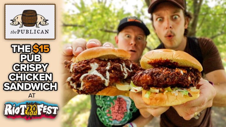 ライオットフェストでパブのチリクリスプチキンサンドイッチを食べました