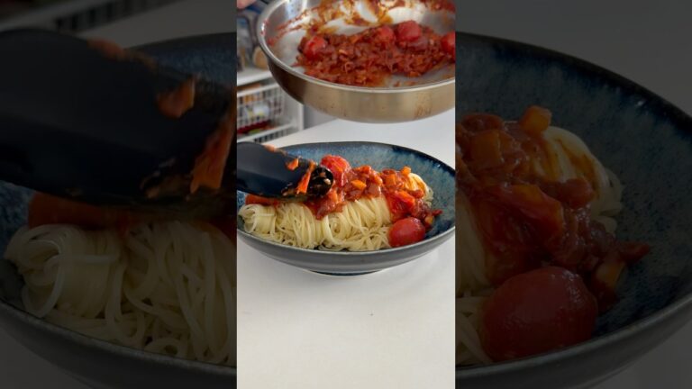 🔥パッとおしゃれランチ！トマト＆イカの絶品カペリーニ🍝