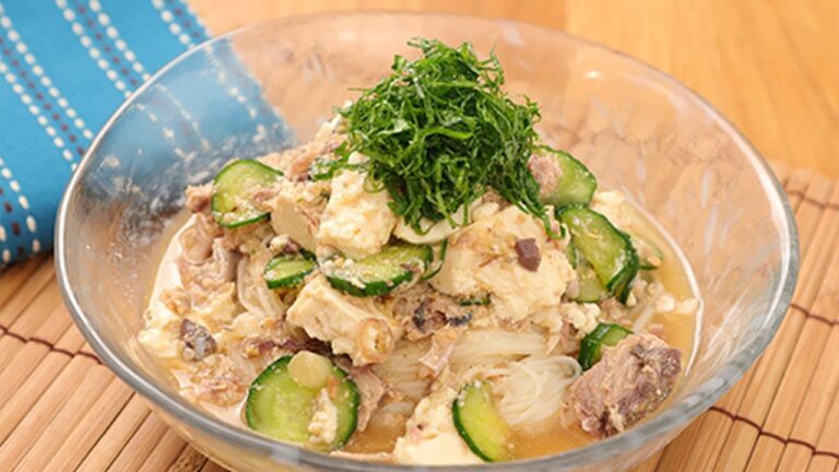 さば缶でお手軽♪冷や汁そうめん