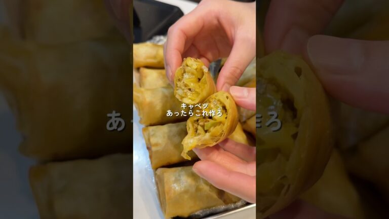 【キャベチーカレー春巻き】の作り方 #おうちごはん #レシピ #料理 #cooking #cookingchannel