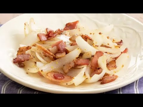 玉ねぎとベーコンの粒マスタードソテー