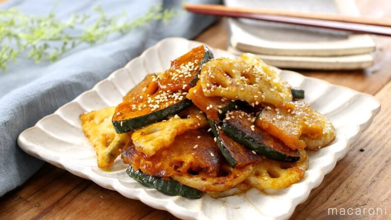 【かぼちゃとれんこんの甘辛炒め】ごはんがすすむ！お弁当のおかずにも♪