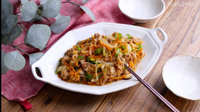 【豚こまとたっぷり野菜のプルコギ風】豚こま肉で節約にもおすすめ！ご飯が進む甘辛味♪