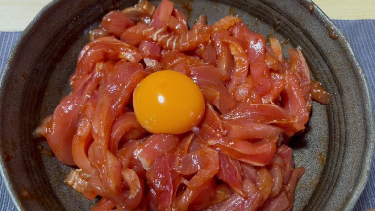 おっさん流　マグロユッケ　簡単レシピ