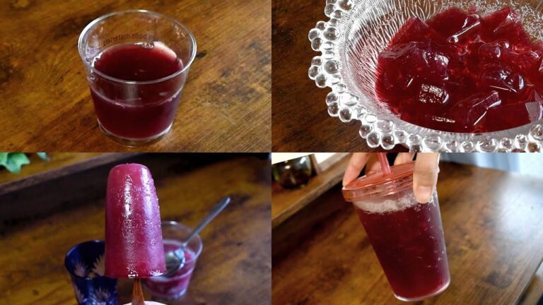 【しそシロップで作るしそ寒天ゼリー】アレンジ次第で炭酸ゼリードリンクやしそアイスキャンディーにも！ひんやりおやつを楽しむ🌱