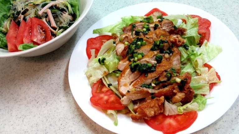 油淋鶏（ユーリンチー）と春雨のサラダ！サクッと歯ごたえ…【簡単家庭料理】