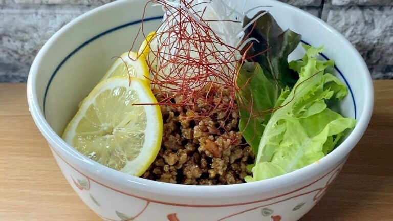 【料理レシピ】 細打ちうどんの汁なし坦々麺 / Tantan noodles without soup