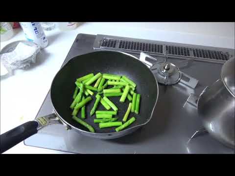 アスパラ卵炒め