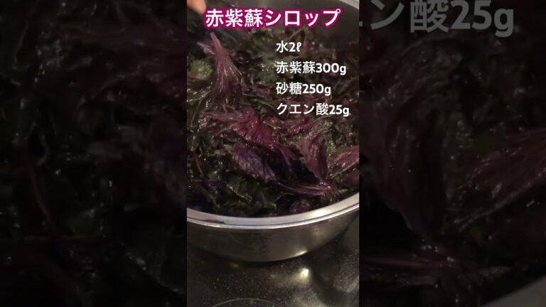 赤紫蘇シロップ作ってみた！