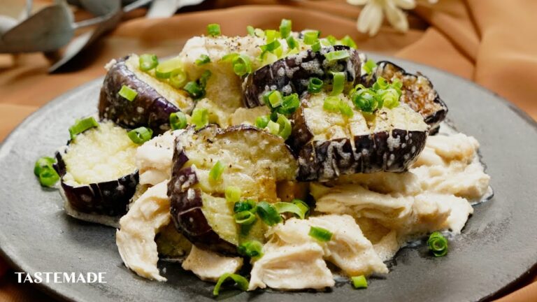 【無限ナス】ナスとささみの明太クリーム和え