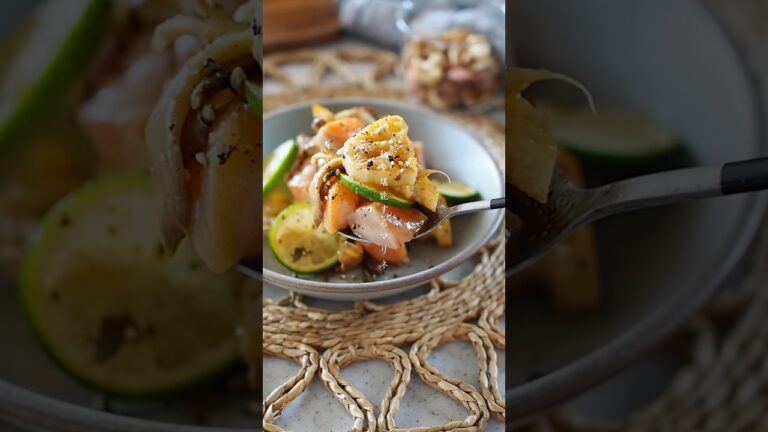 酢橘とサーモンの。旬マリネ。