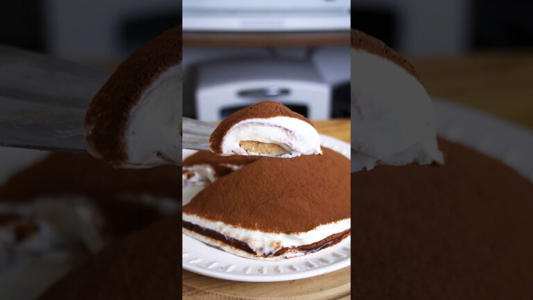 材料4つ！豆腐ティラミスケーキ作り方！#簡単レシピ #shorts