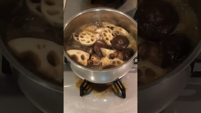 しいたけと鶏肉と蓮根と厚揚げを煮るだけ(高速版)