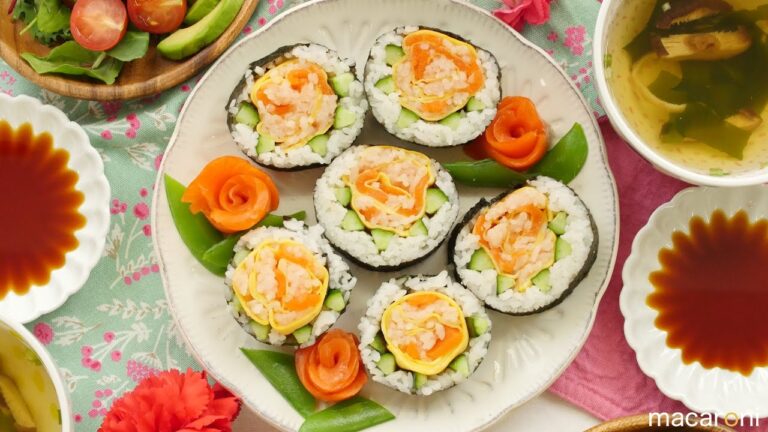 まるでバラのよう！ バラの 飾り 巻き寿司 のレシピ 作り方