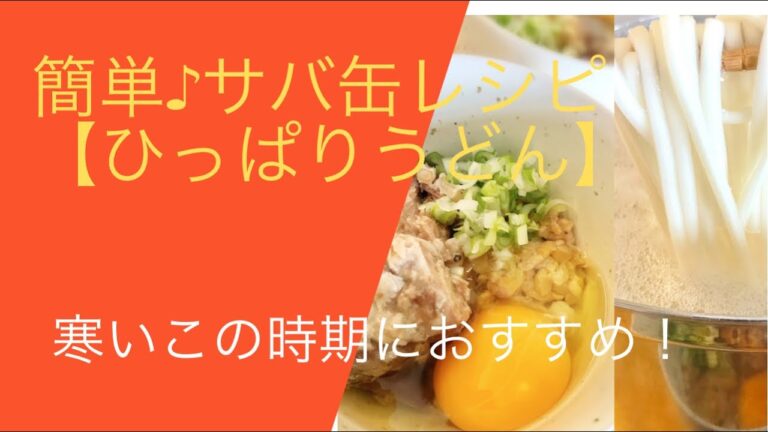 寒い日におすすめ！簡単サバ缶レシピ【ひっぱりうどん】