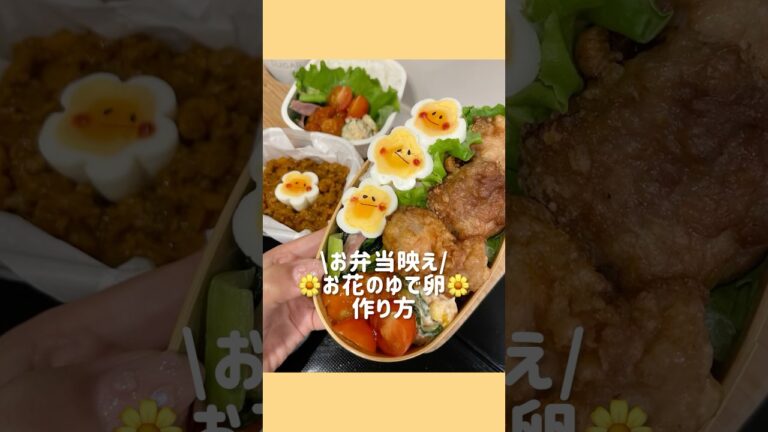 🌼お花のゆで卵の作り方🌼#shorts#お弁当#料理asmr#簡単レシピ#お弁当詰め方#おうちごはん#自炊