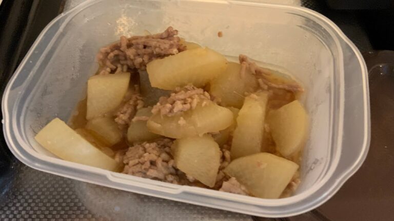 ホットクック、大根とひき肉、煮物の日