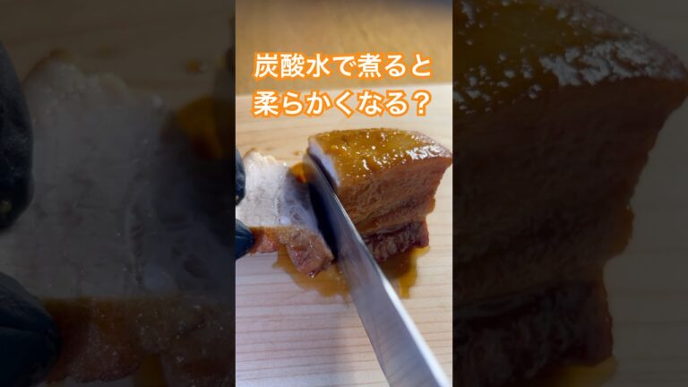 豚の角煮を炭酸水で煮ると柔らかくなるのか？ #豚肉  #豚の角煮  #角煮  #炭酸水  #柔らかい  #検証  #下処理  #料理  #ライフハック