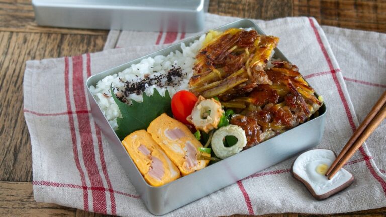 【節約弁当】安くて腹持ち抜群！さつまいも豚こまチーズガレットの照り焼き弁当bento#1003