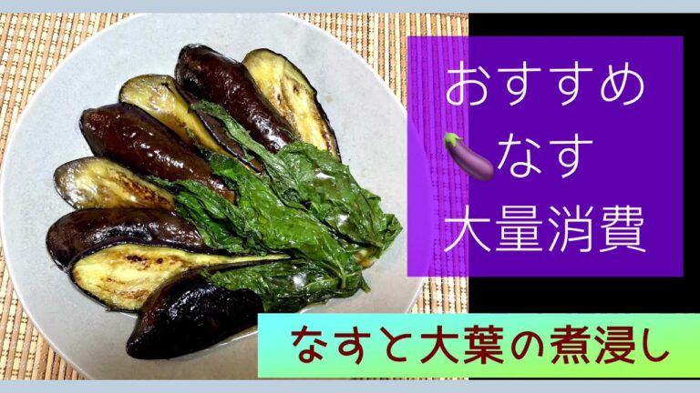 なすの大量消費🍆なすと大葉の煮浸し