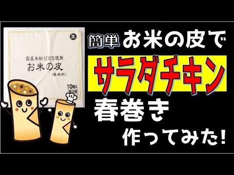 【簡単】サラダチキン春巻き