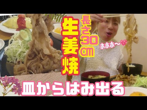 【大盛】理想の生姜焼き定食。 /Japanese food/mukbang/eating show/ 먹방/social eating@/猫とリラックス